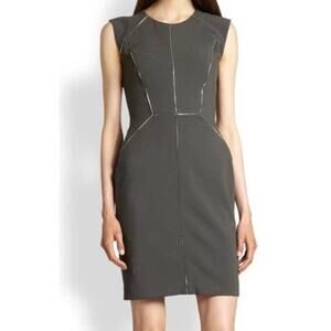 ⭐️Rebecca Taylor Olive Green Sleeveless Zip Shift Dress